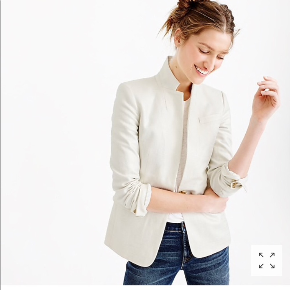 J Crew Cream Regent Blazer Size 10